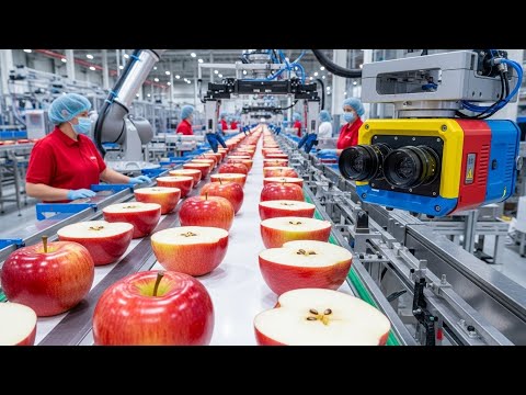 Inside a Apple Juice Factory How They Harvest and Make Fresh Apple Juice (Full Process)