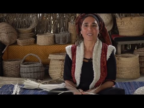 קולעת הסלים: מיכל מלקטת חומרי גלם בסביבתה ויוצרת אומנות תנ"כית ייחודית