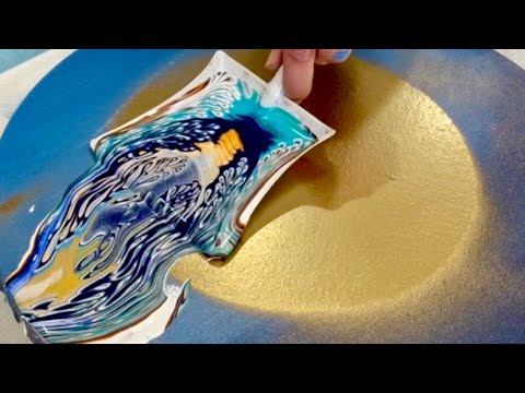 WOW! Mini Dustpan Sun Series -Ebb and Flow - Fluid Art