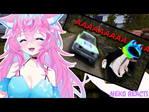 ━☆NEKO REACTS━☆ MAKING A CAR FROM SCRAP ? ! | REACTING TO Getting Repeatedly Killed in My Summer Car