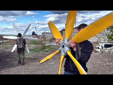 Тест - замер тяги винтов на аэролодке SIBEX