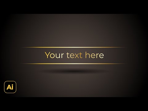 Simple Dark Background with Gold Text Design | Adobe Illustrator Tutorials