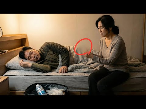 잠든 남편 곁으로 조용히 다가가, 가방을 여는 아내