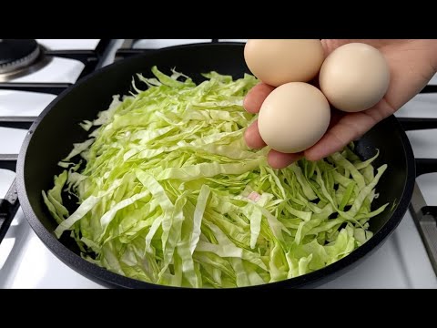 Cabbage with Eggs Tastes Better Than Meat! Simple and Very Delicious Dinner Recipe!