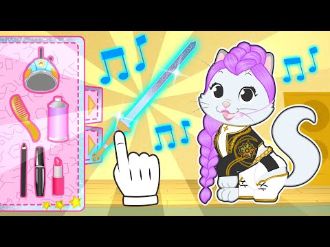 BABY PETS 🎤💜 Kitty Kira Dresses up as Rumi from KPOP Demon Hunters!