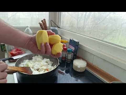 Борш зеленчукова супа зимнно постно  ястие 