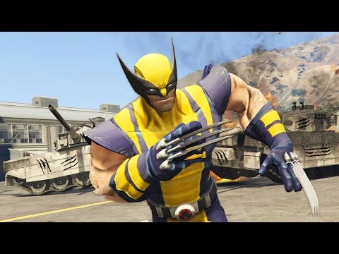 GTA 5 Mods - X-MEN WOLVERINE MOD w/ CLAWS!! GTA 5 Wolverine Mod Gameplay! (GTA 5 Mods Gameplay)