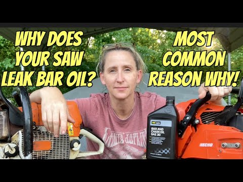 Chainsaw leaks bar oil? The most common reason why AND Husqvarna saw leaking oil FIXED!! Repair Vlog