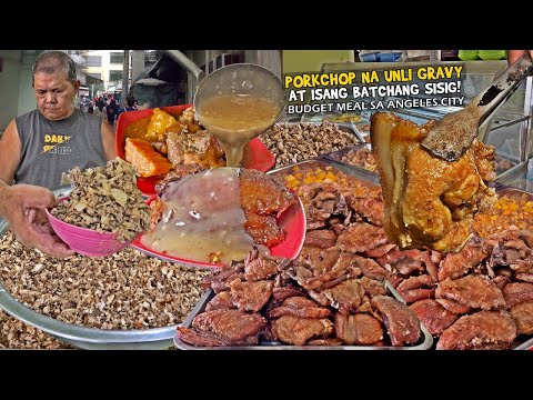 Isang "BATCHANG PORKCHOP" na BUDGET MEAL at "UNLI GRAVY" sa KANTO ng AUF Angeles City!