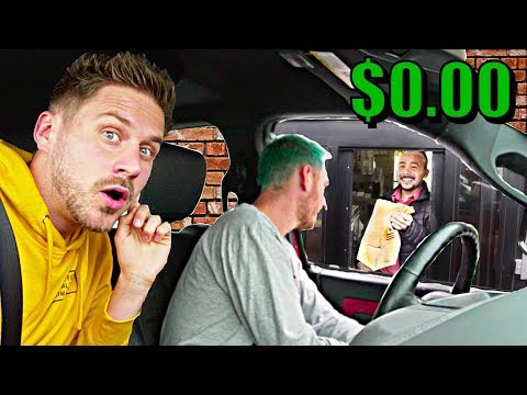 Going To Every Drive Thru Until We Get FREE Food!