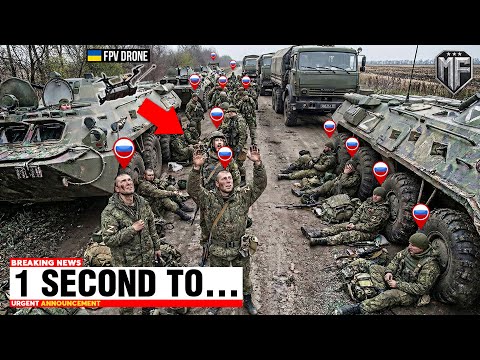 Large Russian Convoy Spotted by Ukrainian FPV Drones Near Pokrovsk - Then THIS Happened...