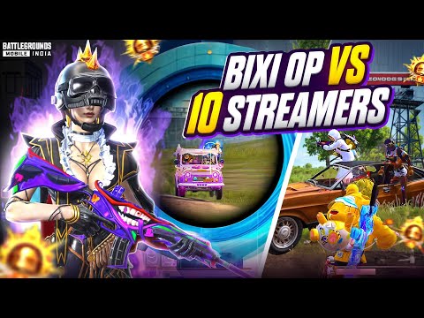 10 YouTubers Shocked by Bixi Op Skills & Reported 🔥 Bixi Op vs Streamers | BGMI