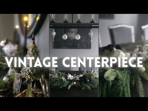 How to Make a Luxury Centerpiece for Less | Elegant Neutral Christmas Decor | Silver Thrift Find