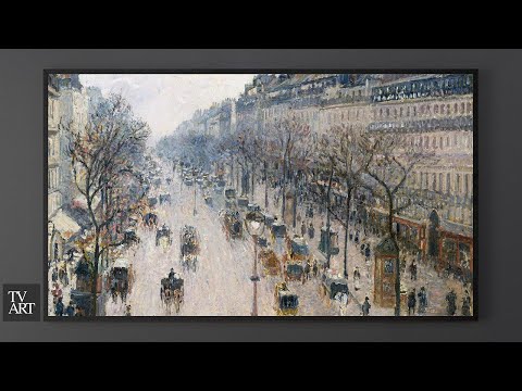 Vintage Art TV Screensaver | Winter Morning in Paris | 2 Hours