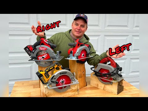 Pros and Cons of LEFT and RIGHT blade Circular saws. I think YOU should own both.