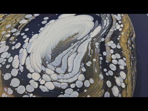 Stunning Winter Solstice ~ Shimmering Pour Paints & CRAZY REACTION 🤩