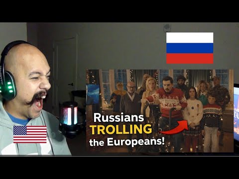 American Reacts To When Russia Trolls Europe for Christmas 🎄