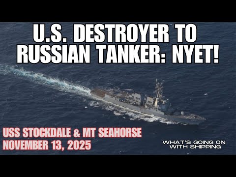 Russian Shadow Tanker Blocked from Sailing to Venezuela from Cuba | USS Stockdale vs MT Seahorse