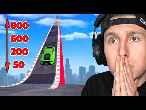 100 AUTOS auf MEGA RAMPE testen in GTA 5!