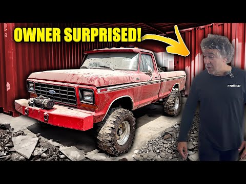 Owner Surprised With His F250 CLEANED After 20 Years in a Shipping Container | AMAZING REACTION!