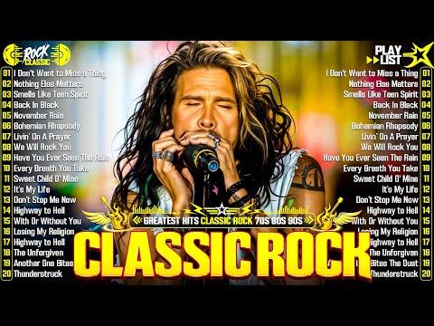 Aerosmith, Bon Jovi, AC/DC, Metallica, Nirvana, Queen 🔥 Classic Rock Songs 70s 80s 90s Full Album