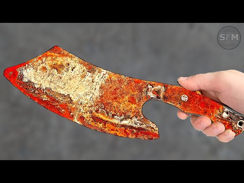 Restoration Very Old Broken Rusty Cleaver