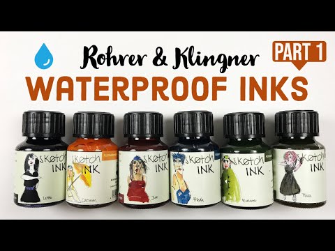 Rohrer & Klingner sketchINKs Ink Haul Swatching ❀ Lightfast, Waterproof Fountain Pen Friendly Ink