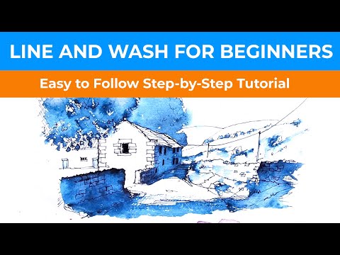 Simple Line and Wash for Beginners with a fountain pen!
