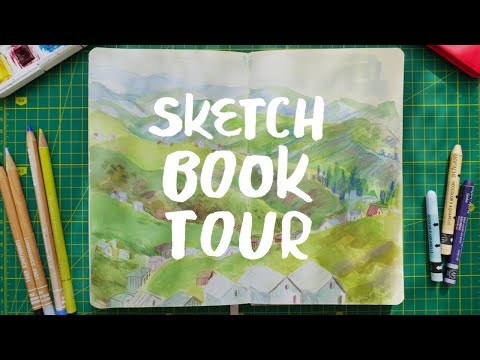 Mixed media sketchbook tour ✦ gouache, watercolour & everyday sketches