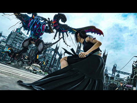 Bahamut SIN attacks on Midgar (Full Scene) 🌀 4K