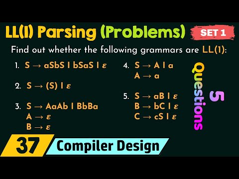 LL(1) Parsing – Solved Problems (Set 1)