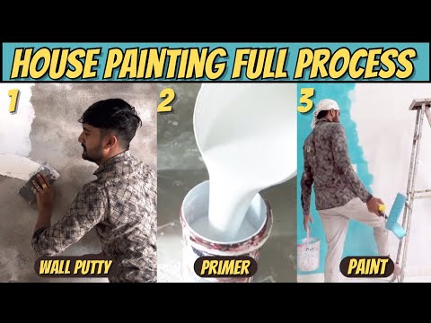 House Painting Work full Process | Wall Putty Kaise Kare | Primer kaise Lagaye | paint Kaise Kare