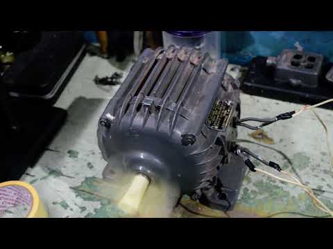 Подключение асинхронного безконденсаторного электродвигателя ~220В АОЛБ 31-2 с четырьмя выводами.