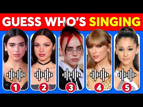 Guess WHO'S SINGING 🎤🎵 | Female Celebrity Edition | Taylor Swift, Olivia Rodrigo, Billie Eilish, SZA