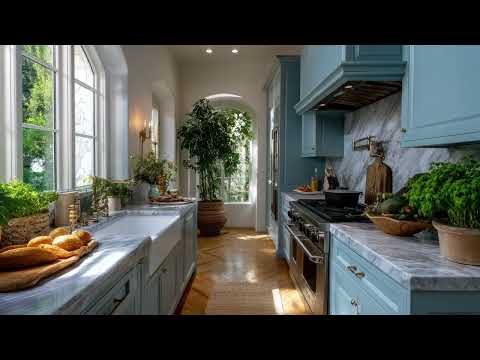 Romantic Kitchen Design Trends in Soft Blue & Olive 2026 | Vintage Charm Combined with Modern Eleg