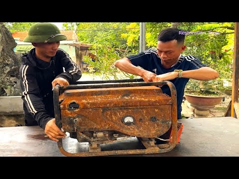 Genius Boy Fixes Generators For People // 4-Stroke Gasoline Engine Restoration