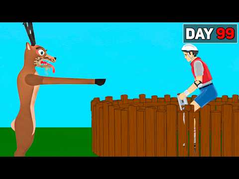 I survived 99 nights in the forest but it’s Happy Wheels