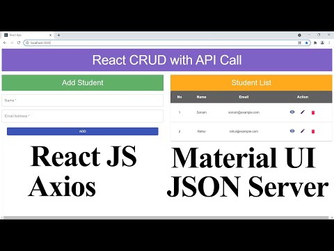 React JS CRUD with API (Hindi)