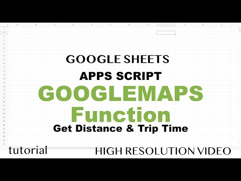 GOOGLEMAPS Function - Google Sheets Tutorial - How to Get Distance & Time Live Data to Spreadsheets