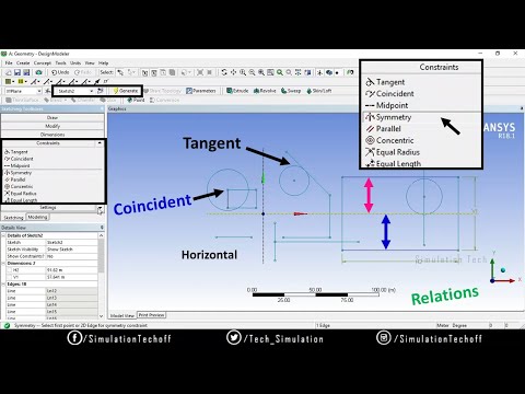 Constraints in Design Modeler | Ansys Design Modeler Tutorial | Lesson 7