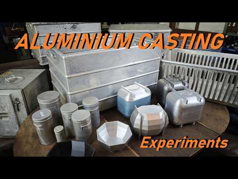 Aluminium Casting Experiments! New Furnace, Melting down Scrap and Casting!