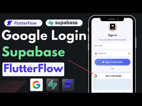 Login with Google Using Supabase in FlutterFlow App @FlutterFlow @Supabase