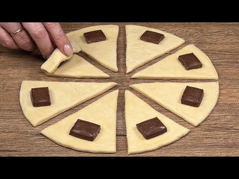 Incredible! Christmas dessert in 5 minutes! Just puff pastry and chocolate!