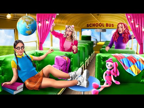 We Made a Secret Room in a School Bus! / School Bus Transformation!