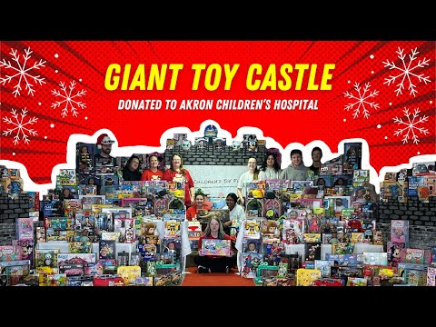We Built a Giant Toy Castle from 985 Toys | Akron Children’s Hospital Christmas Donation