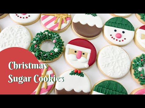 Circle Shape Christmas Sugar Cookies | Satisfying Cookie Decorating Video