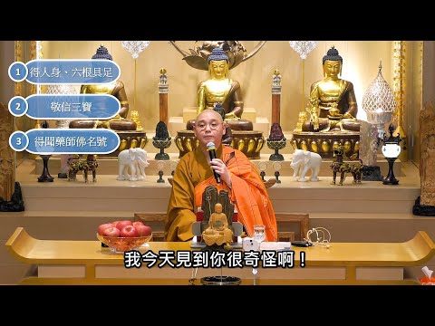 佛弟子切戒主觀判斷各種法門孰優孰劣，甚至輕率毀謗自己認為次一等的法門。凡夫心目中的好與壞受著自己的因緣、業障和福德影響。師父在今集告訴我們藥師法門如何難得，鼓勵我們信受奉行：法忍法師開示【有字幕】