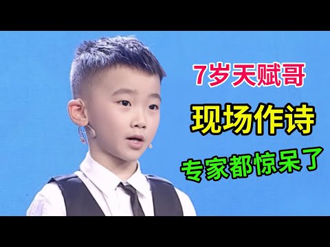 7岁天赋哥现场作诗惊呆专家,自曝父亲身份所有人都服气了