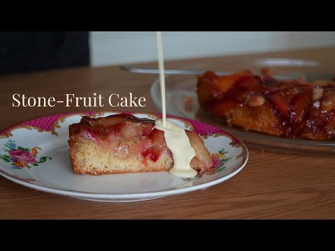 A Lovely Upside Down Stone Fruit Cake