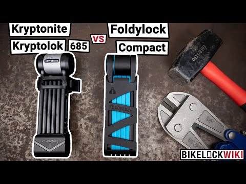 Kryptonite Kryptolok 685 vs Foldylock Compact Review & Destruction Testing